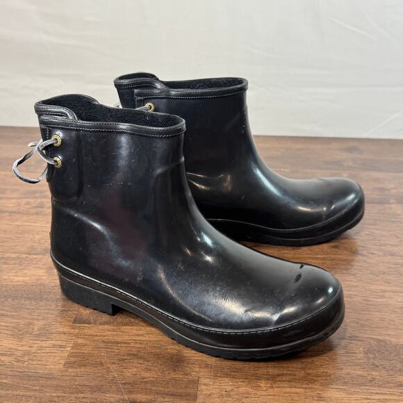 Sperry Black Boots Short Rubber Women's 7 - Picture 3 of 4